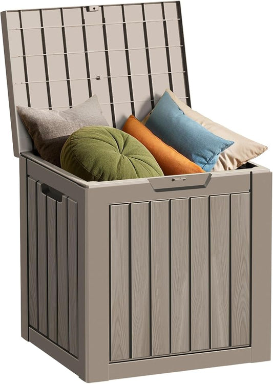 35 Gallon Resin Deck Box, Waterproof Outdoor Storage Bin by Decksplore%E2%80%94BuiltforOutdoor