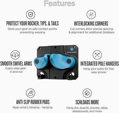 Ultimate Ski & Snowboard Wall Rack | Secure, Non-Slip Storage | Fits Any - Image 4