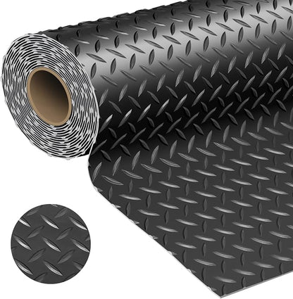 Garage Floor Mat 2.8mm Thickness PVC Garage Flooring Roll Diamond Plate Floor by KERTY