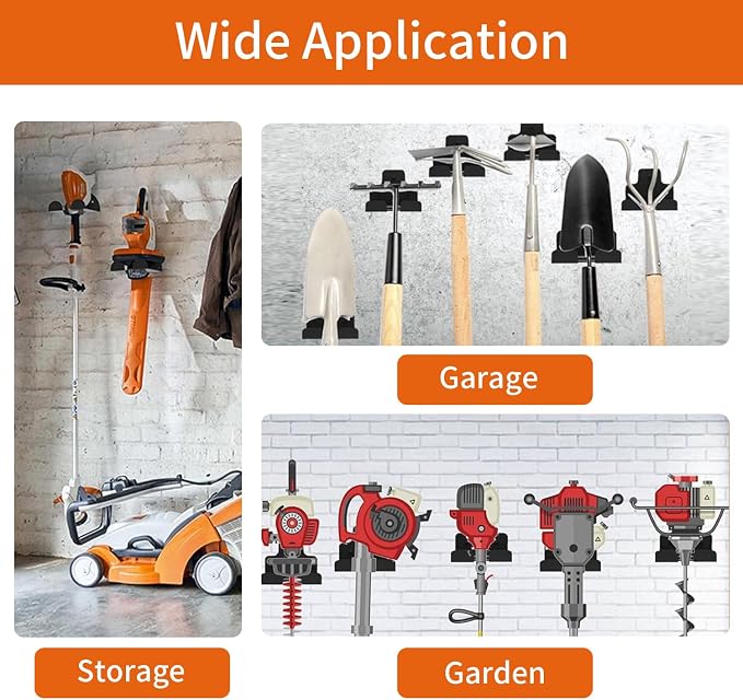 Weed Eater Hanger，Weedeater Rack Garage Organizer Trimmer Rack, Garden Power - Image 6
