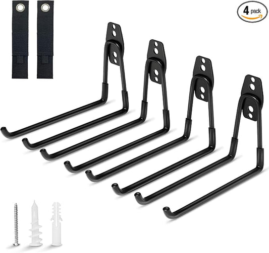 Garage Hooks Heavy Duty Hooks, 7.4 inch Wall Mount Hanger Rack Garage Wall by Dobures