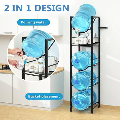 2-In-1 5 Gallon Water Jug Holder, 5 Tier Water Jug Stand Holder - Image 2