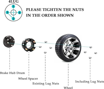 10L0L Golf Cart 2 inch Wheel Spacers - Image 4