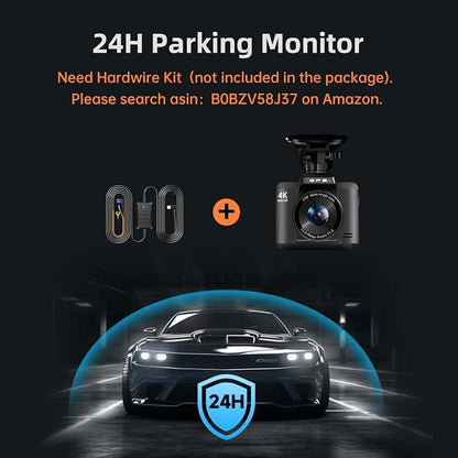 Dash Cam Front and Rear, Ecomoment 4K+1080P Dual Dash Camera - Image 8
