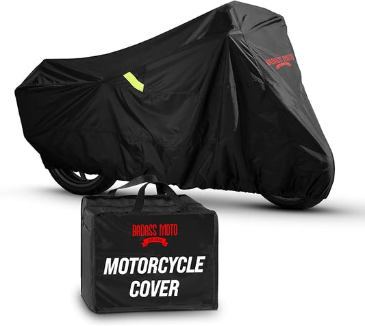 Badass Moto Ultimate Motorcycle Cover Waterproof Outdoor Heavy Duty Fits Harley by BadassMoto-PowersportsGear