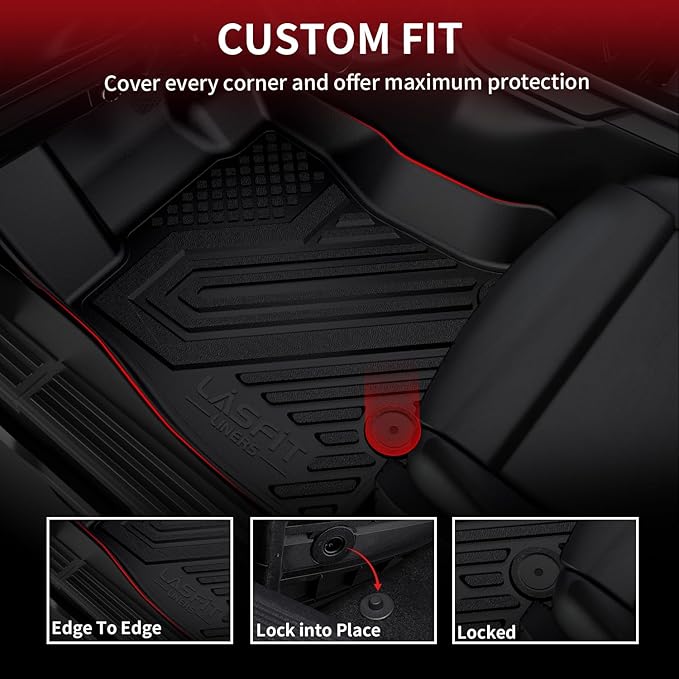 LASFIT Floor Mats&Trunk Liner for Ford Expedition 2018-2024 8 Seats, All - Image 3