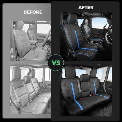 for Jeep Wrangler Seat Covers 4Door JL 2018 2019 2020 2021 2022 2023 2024 2025 - Image 6