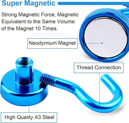 DIYMAG Magnetic Hooks, 30Lbs Strong Heavy Duty Cruise Magnet S-Hooks - Image 2