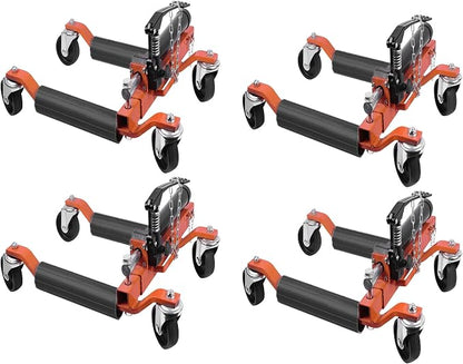 4 Pcs Car Wheel Dolly with Hydraulic Tire Jack, 1500LBS Capacity Trailer Dolly by GarveeTech
