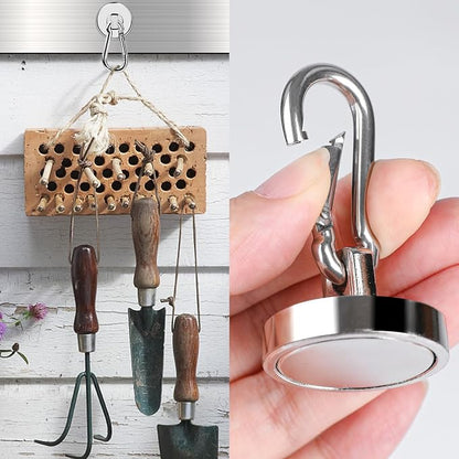 MIKEDE Strong Magnetic Hooks Heavy Duty, 200LBS+ Swivel Neodymium Magnets - Image 6