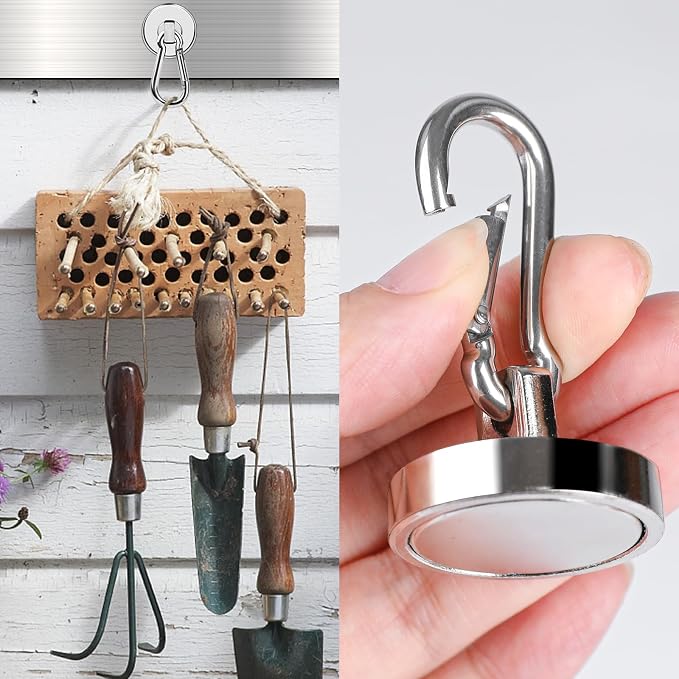 MIKEDE Magnetic Hooks Heavy Duty, 150LB Strong Swivel Neodymium Magnets - Image 5