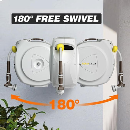 Retractable Garden Hose Reel, 5/8 in 65+6 ft, Heavy Duty Wall Mounted Water - Image 4