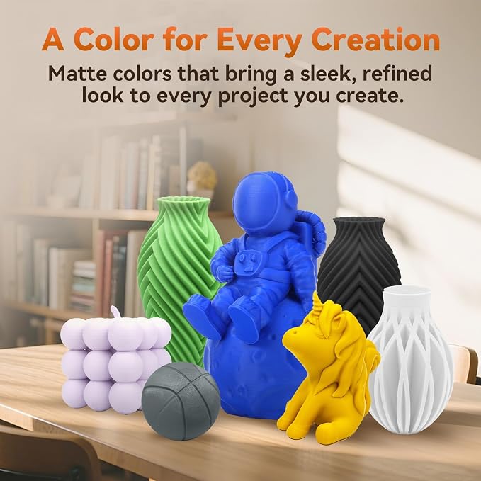 FLASHFORGE PLA Filament 1.75mm +/- 0.02mm, Matte Black 3D Printer Filament 1kg - Image 3