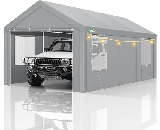 COBIZI Carport Canopy 12x20 Heavy Duty Portable Garage by COBIZI