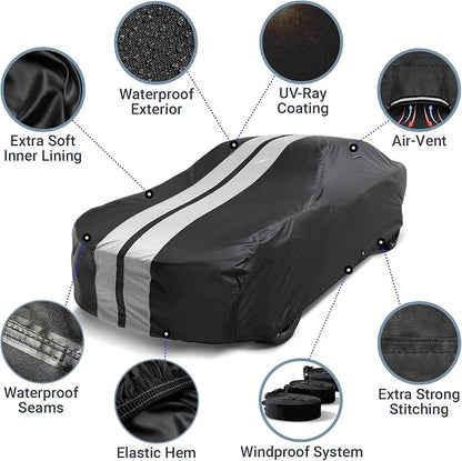 iCarCover Custom Car Cover for Pontiac Firebird Waterproof All-Weather Rain - Image 4