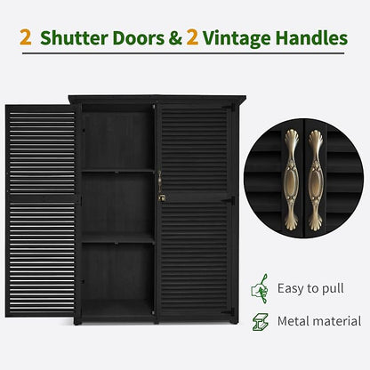 MCombo Outdoor Storage Cabinet, Wooden Storage Shed - Image 6