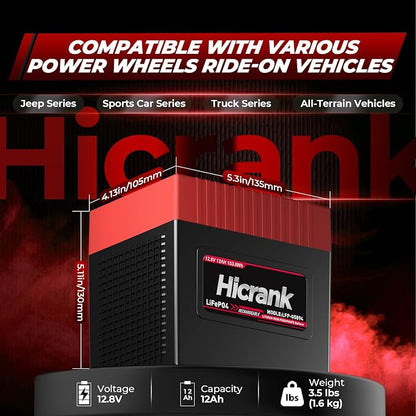 Lithium LiFePO4 Power Wheels Ride On Toy Replacement Battery 12V 12Ah, 2X - Image 7