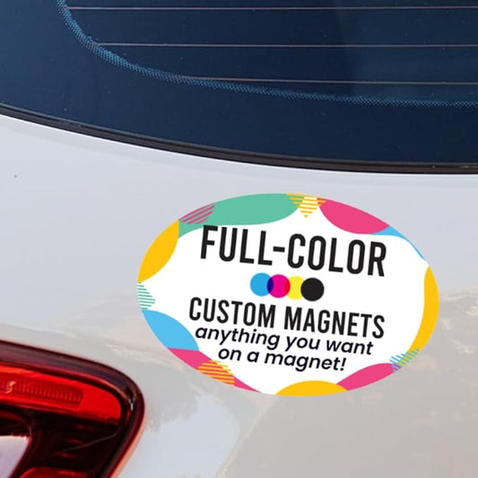 Magnet Me Up Custom Car Magnet, 4x6 Inch Oval, Customizable Magnet by MagnetMeUp
