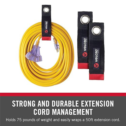 VELCRO Brand Heavy Duty Extension Cord Holder Organizer | Holds 75 Pounds - Image 2