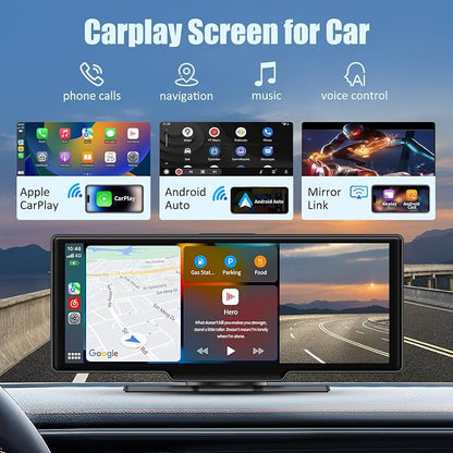 Wireless Carplay Screen, 10.26"Portable Car play & Android Auto Touch Screen - Image 2