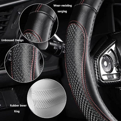 Leather - Car Steering Wheel Cover 15 inch Universal Fit Microfiber Steering - Image 4