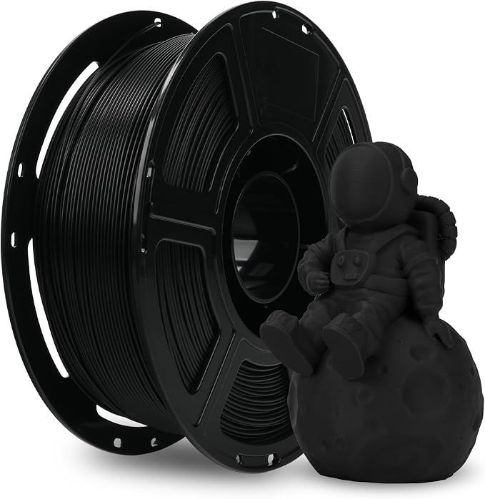 FLASHFORGE PLA Filament 1.75mm +/- 0.02mm, Matte Black 3D Printer Filament 1kg by FLASHFORGE