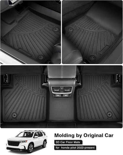 Powerty Floor Mats for 2023 2024 2025 Honda Pilot Accessories All Weather Floor - Image 2