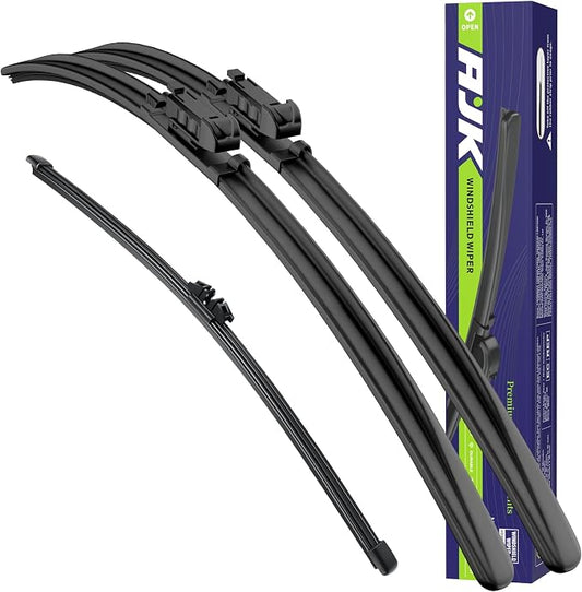 AJK Wiper Blades for Ford Bronco 2021 2022 2023 2024, 3 Piece All Weather OEM by AJK