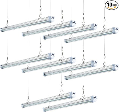 10 Pack 8FT T8 LED Shop Lights, 120W Integrated Tube Light, 19200LM 6000-6500K by Unknown