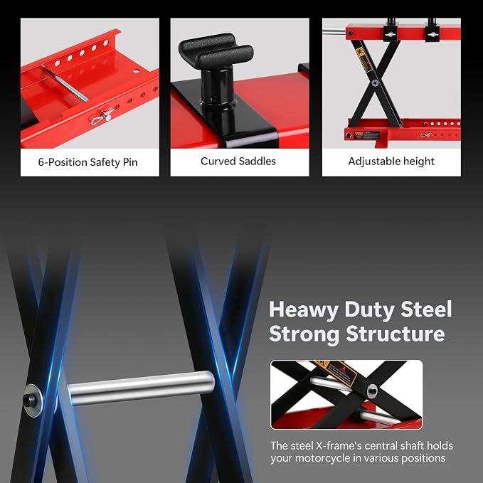 Motorcycle Scissor Lift Jack 1100LBS, Heavy Duty Bike Lift - Image 6