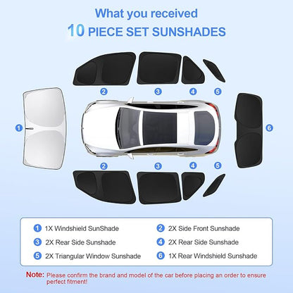 10pcs Car Window Shades for Mercedes Benz GLE 350 450 2020-2024, Windshield - Image 6