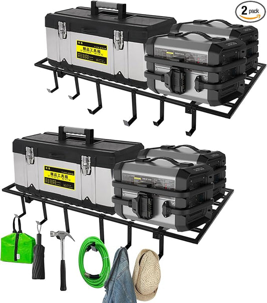 Garage Wall Shelving, 2X4ft Garage Storage Rack, Heavy Duty Wall Mounted by Colinktool