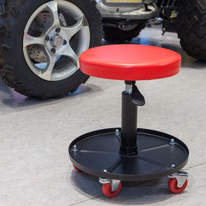 Big RED Creeper Garage/Shop Seat: Heavy Duty Rolling Pneumatic Padded - Image 2