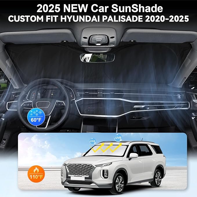 Sunshade for Hyundai Palisade 2020 2021 2022 2023 2024 2025 2026 Car Sun Shade - Image 4