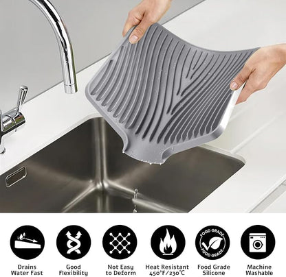 Silicone Dish Drying Mat, Stone Drying Mat - Image 4