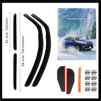 4PCS in Channel Rain Guards for Toyota Tundra Crew Max 2007 2008 2009 2010 2011 - Image 7