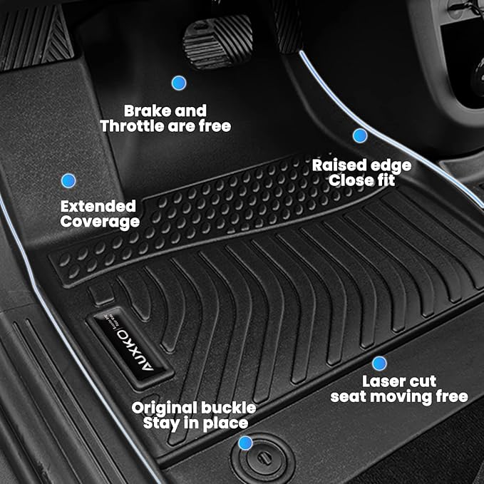 Auxko All Weather Floor Mats for Honda Passport 2026 TPE Liners All Season - Image 5