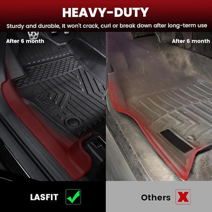 LASFIT Floor Mats for Toyota Tacoma 2024 2025 Double Cab All Weather Floor - Image 4