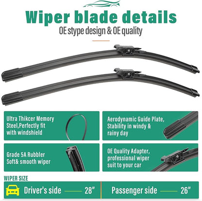 28" 26" 12" Windshield Wiper Blades Replacement - Image 3