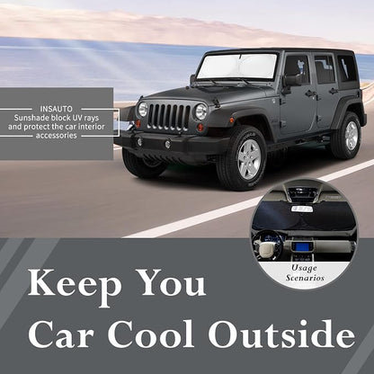 Sunshade Sun Shade for 2018-2024 2025 Jeep Wrangler JL JLu JK JKU Windshield - Image 8