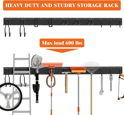 64 Inches Garage Tool Organizer Wall Mount, Yard Tool Hangers - Image 3