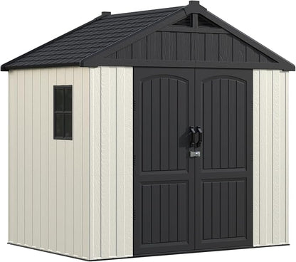 Greesum 8×6 FT Plastic Outdoor Storage Shed by BuynowfromGreesum