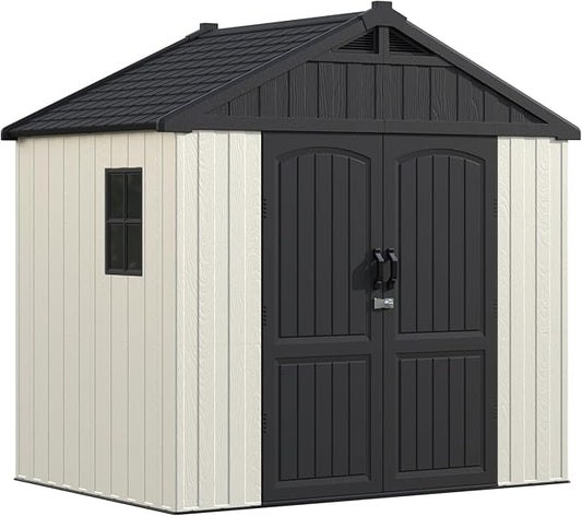 Greesum 8×6 FT Plastic Outdoor Storage Shed by BuynowfromGreesum