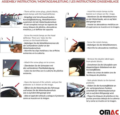 OMAC Front Bug Shield Hood Deflector Guard fits Kia Sportage 2017-2022 Black - Image 9