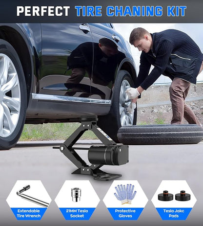 Electric Car Jack for Tesla Model Y Model 3/S/X, Portable 2 Ton 12V Electric - Image 6