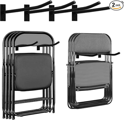Garage Storage Mechanism Wall Mounted, Folding chair storage rack, Garden Tool by Unknown