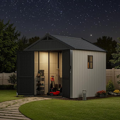 Patiowell 8 x 8 FT Resin Outdoor Storage Shed - Image 2