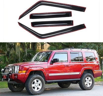 Side Window Deflector Visor Rain Guard, in-Channel Style Shatterproof Dark Smoke by Deebior