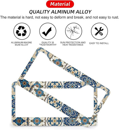 Boho Mexican Tile License Plate Frames - Image 3