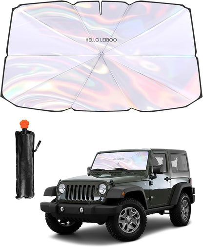 helloleiboo 5  Car Windshield Sun Shade Umbrella, Colorful by helloleiboo